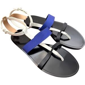 Vince Crete Gladiator Thong Leather Ankle Strap Sandals Size 8